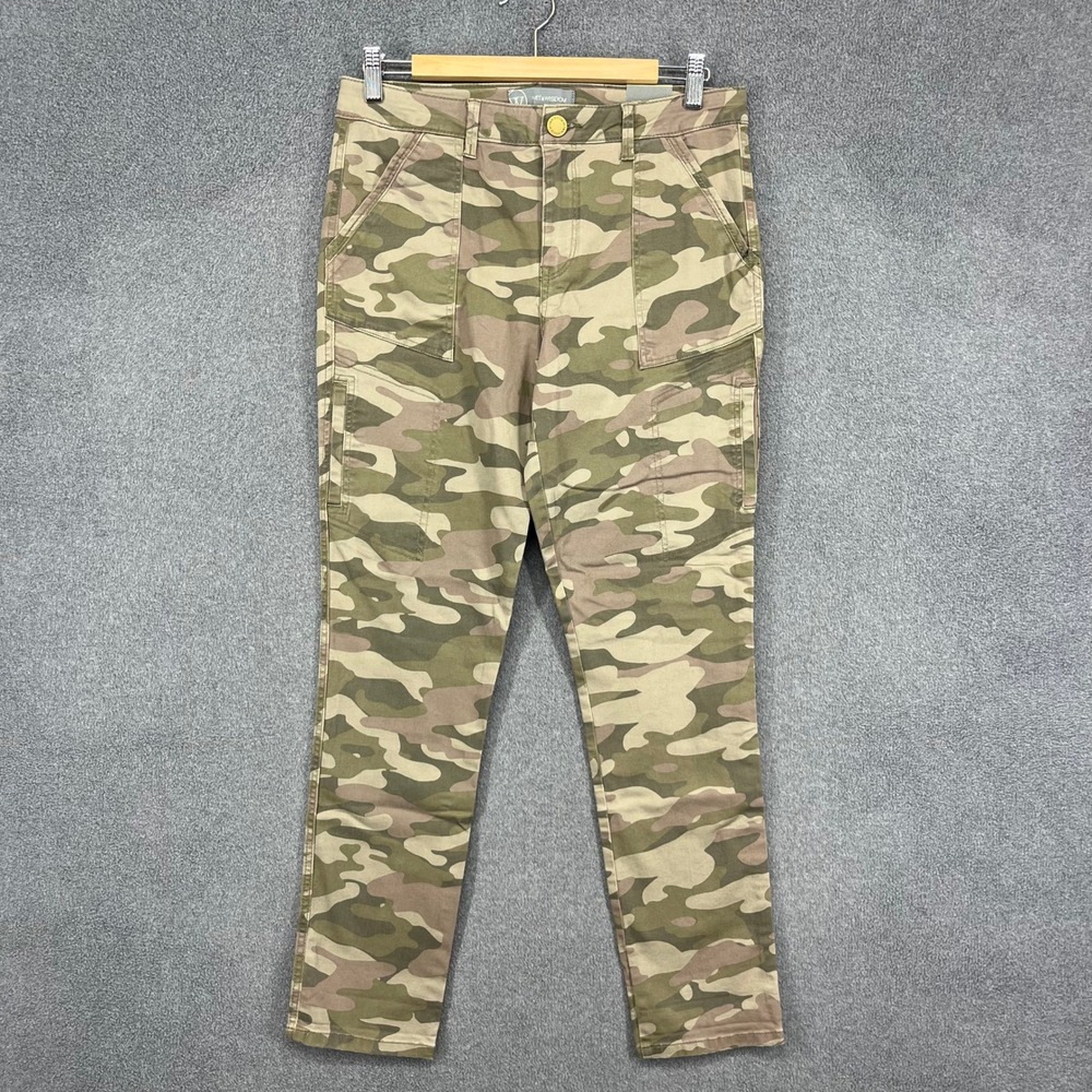 Wit & Wisdom Flex-ellent High Rise Utility Camo Pants Green Size 6‎ L1969Q8X2